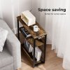 Levede 40x18x55cm Side Table with Storage Shelf Metal Frame