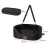 Skylos Dog Car Seat Large Booster Bed for Cars Travel SUV Black Soft Oxford