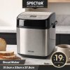 Spector Bread Maker 19 In 1 Compact Machine 15H Timer 1.5Lb for Home Baking