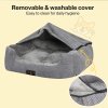 Skylos Dog Bed Cat Bed Cave Pet Bed Removable Blanket Washable Anti-anxiety 63cm