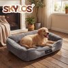 Skylos Orthopedic Dog Bed Large Soft Arctic Velvet Pet Bed Mattress Anti-Slip