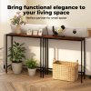 Narrow Console Table Slim Entryway Hallway Sofa Table Display Shelf Industrial
