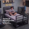 Levede Single Bed Frame Gaming Bed TV Bed 360 Rotating Mount Metal Black