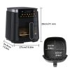 Spector 5L Digital Air Fryer 1500W Oil Free Hot Air Healthy Frying Cooker Black