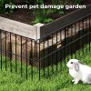 Levede 10 Pack Animal Barrier Outdoor Pet Border Metal Decorative Garden Fence