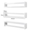 Levede Nursery Book Shelves Kids Wall Floating Shelf White Solid Wood 3 Pack