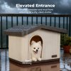Skylos Plastic Dog House Pet Kennel Shelter for Small Medium Dogs Indoor Outdoor