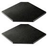 Levede 2 Pack Floating Corner Shelves Cable Cut-Out Wall Mounted Storage Black