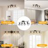 EMITTO LED Spot Ceiling Light 4-Way Adjustable Vintage Black Metal E14 Fixture