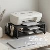 Levede Monitor Riser Desk Organiser with Drawer Metal Monitor Stand Black
