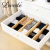 Levede Adjustable Drawer Divider Bamboo 4PC Expandable Organisers Spring Loaded
