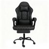 Levede Office Desk Chair PU Gaming Recliner Adjustable Height Swivel Black