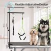 Skylos Dog Grooming Table Arm Adjustable 270 Steel Clamp Hammock for Home Black
