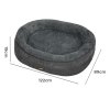 Skylos Orthopedic Plush Dog Bed Soft Washable Pet Bed Grey Cosy Cushion XXL Size
