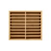 Levede Marker Pen Storage Bamboo 18 Compartment Desk Organiser Craft Stationary