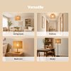 Emitto Lamp Shade Boho Woven Paper Rope Metal Frame Easy Fit Pendant Yellow