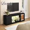 Levede TV Stand Entertainment Unit TV Cabinet Stand Storage with LED 140cm Black