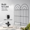 Mountview Garden Fence 10pc Metal Dog Fence Picket Fence Black Steel