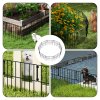 Levede 10 Pack Animal Barrier Outdoor Pet Border Metal Decorative Garden Fence