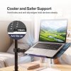 Levede Laptop Desk For? Adjustable Riser With Rotatable Monitor Mount Black