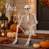 Yezi Halloween Skeleton Life Size Posable Jointed Decoration Haunted House White