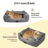 Skylos Dog Bed Cat Bed Cave Pet Bed Removable Blanket Washable Anti-anxiety 63cm