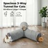 Skylos 3-Way Cat Tunnel Foldable Interactive Play Tunnel with Balls Cats Kittens