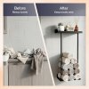 Levede Towel Rack Adjustable No Drilling Towel Holder Storage Wall Mounted Black