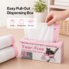 Skylos Cat Litter Bags for Robot Litter Box Drawstring 120 Pack HDPE Pink