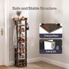 Levede Shoe Rack Storage Organiser 9 Tier Industrial Shoe Shelf Adjustable Brown