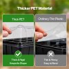 TOQUE Seed Trays 5Pc Clear View With Lids 40 Cell Propagators For Plants Black