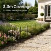 Mountview Garden Fence 10pc Metal Dog Fence Picket Fence Black Steel