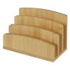 Toque 4-Slot Bamboo Letter File Rack Desktop Document Organizer Mail Sorter