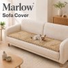 Marlow Corduroy Sofa Cover Pet Friendly Non Slip Washable 70 x 180cm Light Camel
