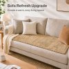 Marlow Corduroy Sofa Cover Pet Friendly Non Slip Washable 70 x 180cm Light Camel