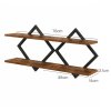 Levede Floating Shelves Hanging Rustic Brown Stylish Wall Storage 2 Set