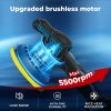 Traderight Cordless Car Polisher Buffer Sander Polishing Machine with 2 Battery