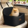Skylos Pet Booster Dog Car Seat Safe Travel Carrier Bed Bag Basket Puppy Black