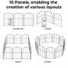 Levede Animal Barrier Metal Decorative Garden Fence Outdoor Pet Border 10 Pack
