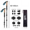 Mountview Trekking Poles Carbon Fibe Lightweight Hiking Sticks 2PC Black