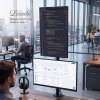 Levede Dual Monitor Arm Adjustable Desk Mount For 13-34 Inch Computer Black