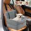 Skylos Dog Booster Car Seat Portable Travel Carrier Bed Basket Pet Puppy Grey
