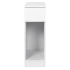 Levede Bedside Table Cabinet Narrow Slim Side Cabinet White Drawer Open Shelf
