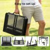 Levede Folding Camping Table Adjustable Height Aluminium Picnic Desk Black 90cm