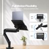 Levede Single Monitor Arm Tray Laptop Stand Adjustable Gas Desk Mount Black