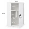 Levede Medicine Cabinet Lockable Storage Box Wall Mounted Metal Home White