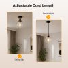 Emitto 2PCS Ceiling Pendant Light Industrial Glass LampShade Adjustable Cable