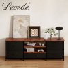 Levede TV Stand Cabinet Entertainment Unit Stand 140cm 5 Drawers Storage Shelves