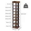 Levede Shoe Rack Storage Organiser 9 Tier Industrial Shoe Shelf Adjustable Brown