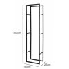 Levede Firewood Rack Steel Outdoor Storage Log Holder Fireplace 40 x 25 x 150cm